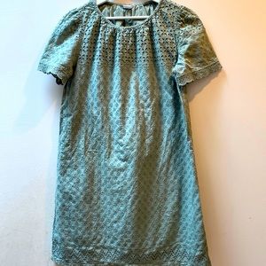Sage green eyelet dress
